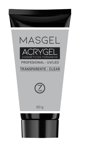 Acrygel professionionale UV/LED - tono trasparente masgel 60GR, 4 pezzi