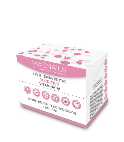 Base tratamiento nutritiva vitaminada masnails 13,5 ml expositor de 12 unidades