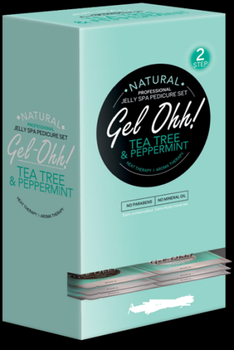Jelly spa- gel ohh, caja dispensadora de 30 packs de una sola categoría, tea tree