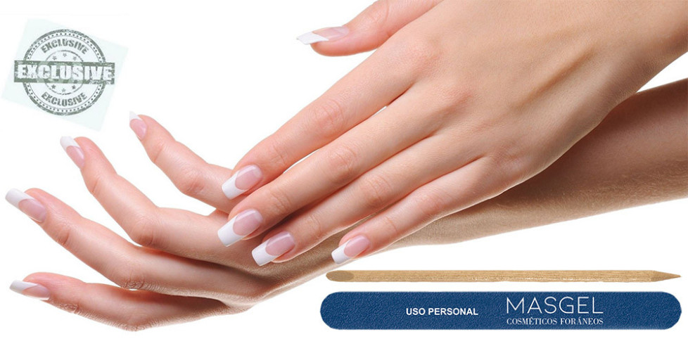 Lima de manicura desechable o de uso personal y palito de naranjo 120/180, pack de 20 unidades