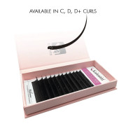 FLAT MIX - Eyelash Extensions - C curl - Thickness 0.25, MIX (lengths 7.15mm)