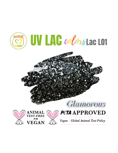 L01 Glamorous LAC BLACK Semipermanente 8gr