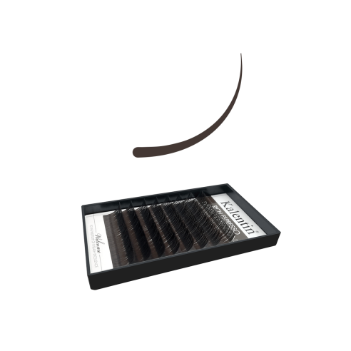 Dark brow Eyelash Extensions - D curl - Thickness 0.05, length 9mm
