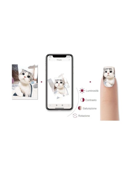 O2Nails Fullmate X11 Impresora de uñas Decoración de uñas Gel de uñas - Purple