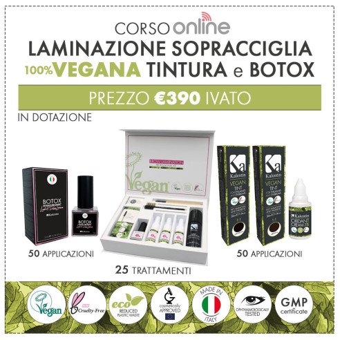 ONLINE - Corso laminazione sopracciglia vegana  tintura & botox